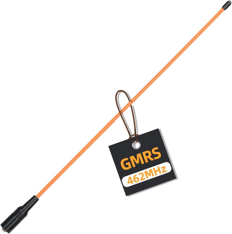 ABBREE AR-771C GMRS (155/462MHz) Antenna 15.3inch Whip Antenna SMA-Female for Baofeng UV-5R GMRS GM-15Pro GM-5RH UV-5G Plus TD-H3 UV-9G Radioddity TD-H5 GMRS Radios (Orange) - Image 1